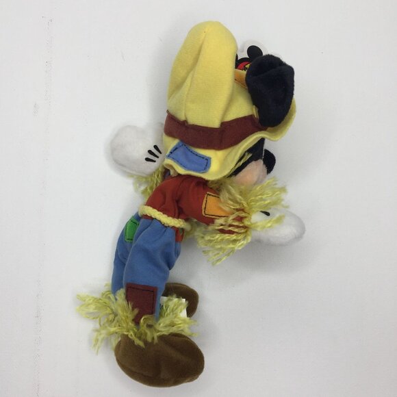 Disney Mickey Mouse 10" Bean Bag Plush Toy Scarecrow Costume Mouseketoys - Picture 5 of 10